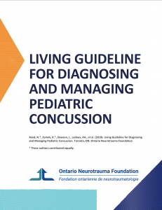 Living Guideline for Diagnosing and Managing Pediatric Concussion